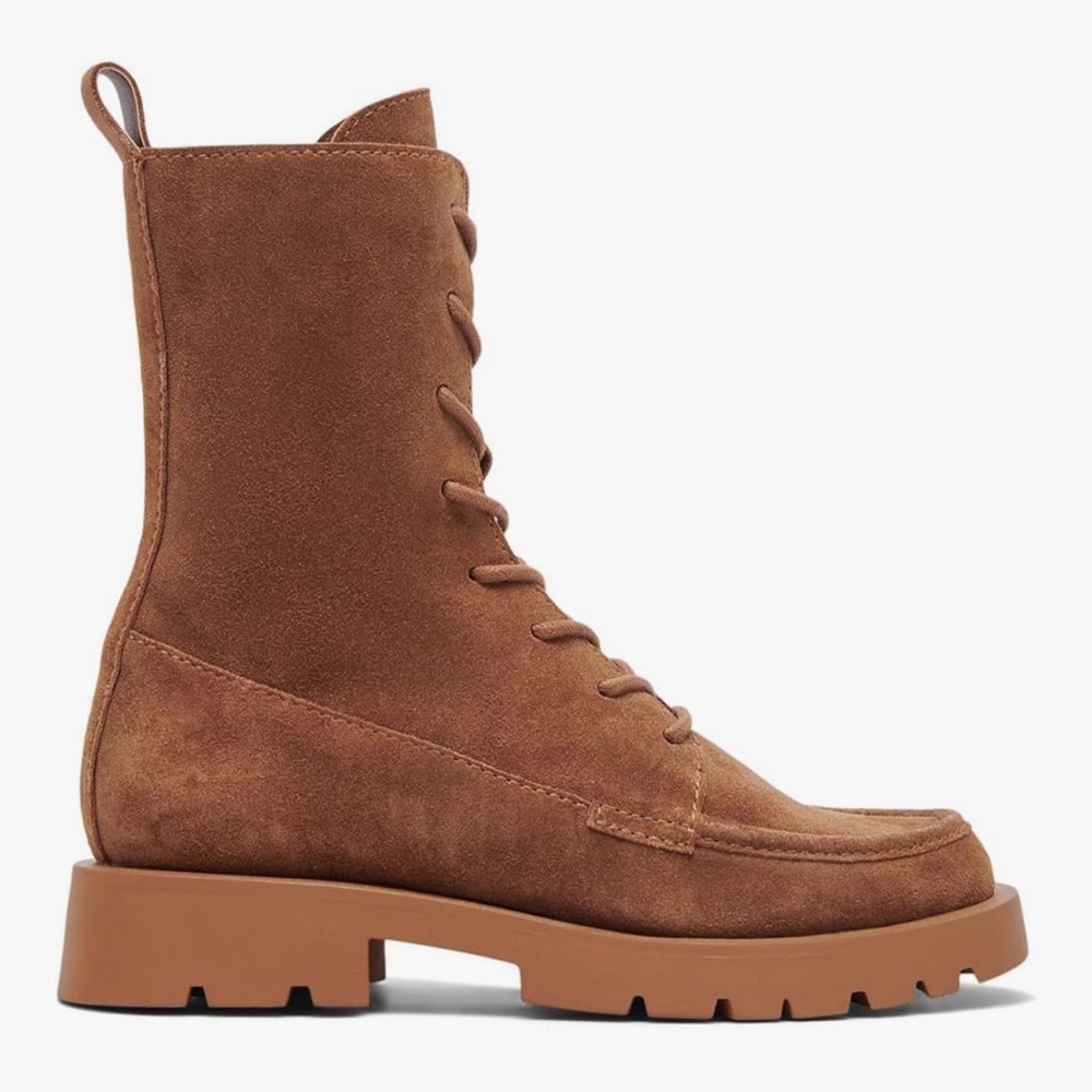Dolce Vita Tan Suede Lace-Up Boots
